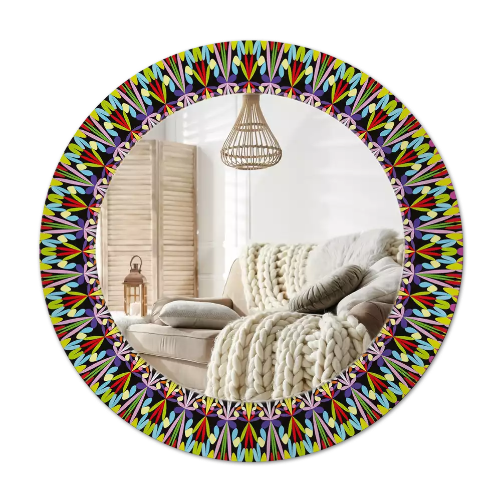 Spiegel rund Mandala-Muster