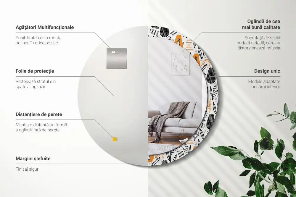 Spiegel rund Papayas