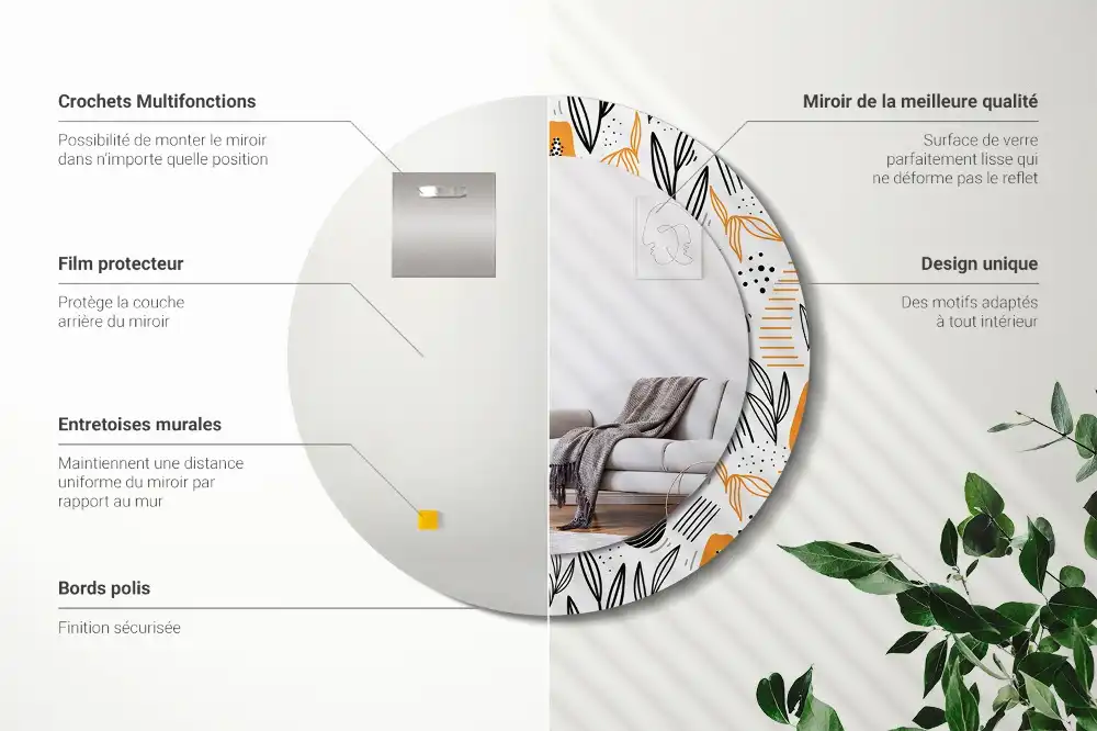 Spiegel rund Papayas