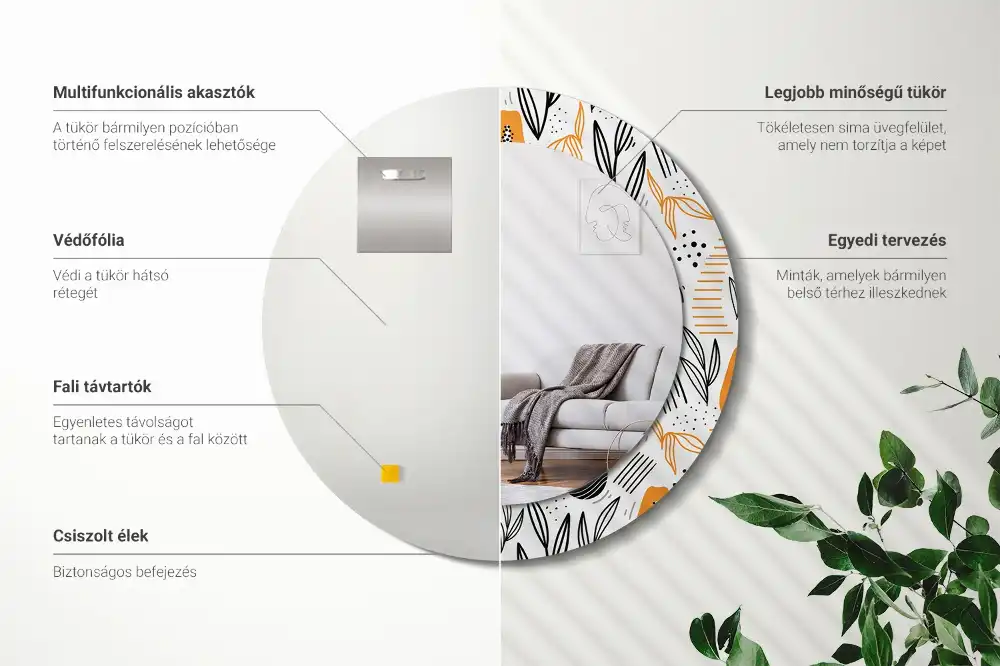 Spiegel rund Papayas