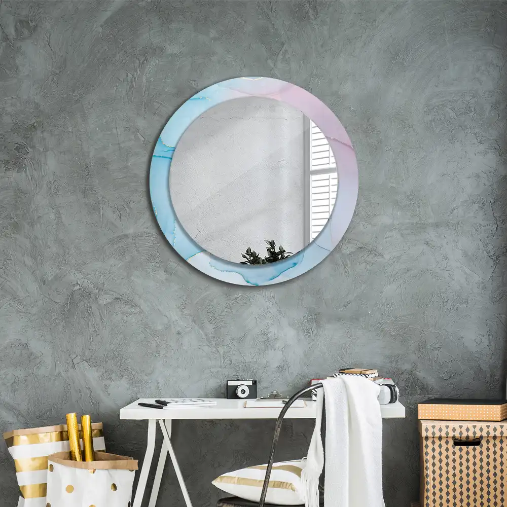 Runden spiegel Marmor-Stil