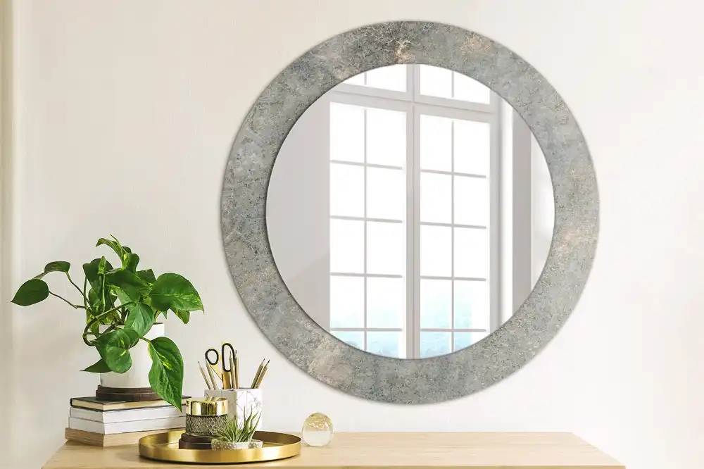 Spiegel rund Vintage-Beton