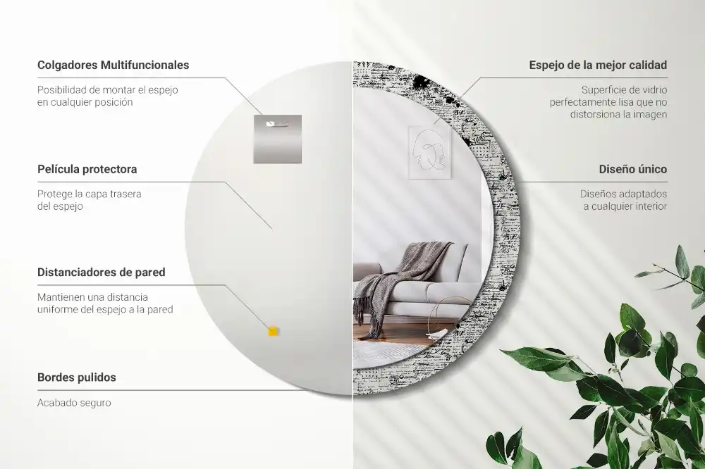 Runden spiegel Kritzeleien