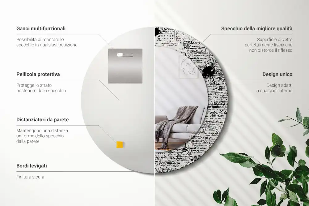 Runden spiegel Kritzeleien