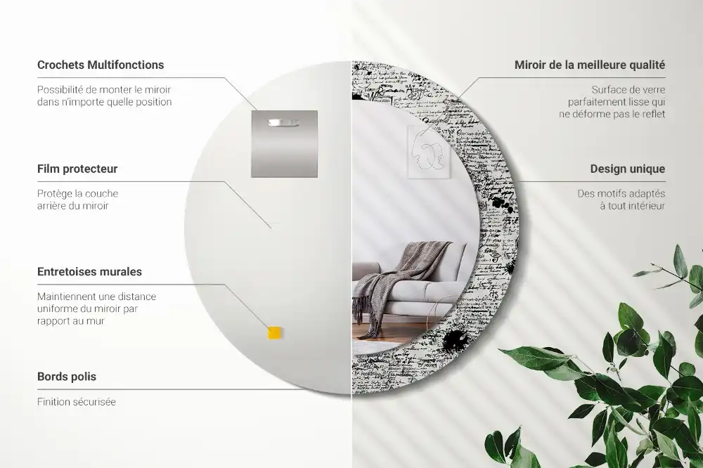 Runden spiegel Kritzeleien