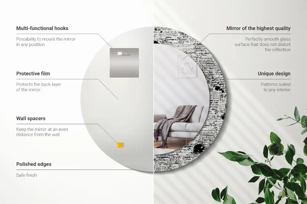 Runden spiegel Kritzeleien