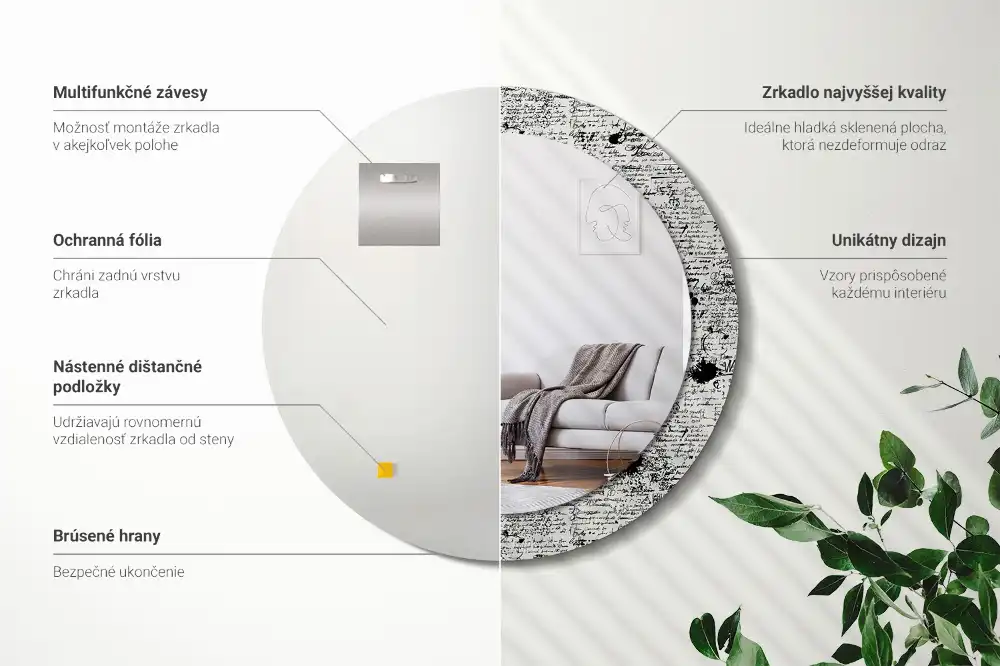 Runden spiegel Kritzeleien