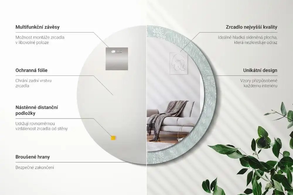 Spiegel rund Schnecke auf der Wiese