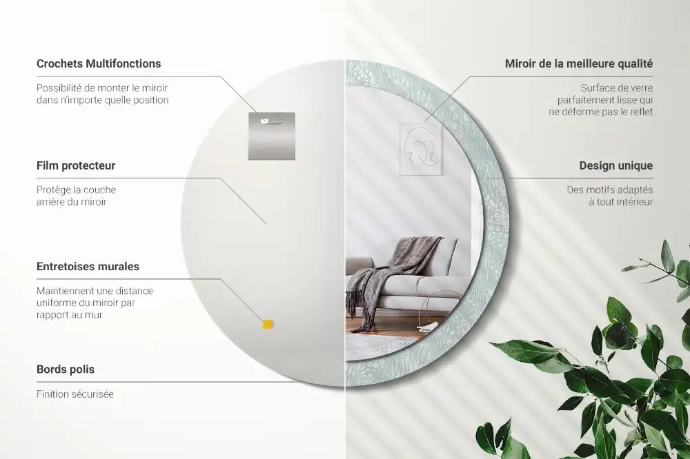 Spiegel rund Schnecke auf der Wiese