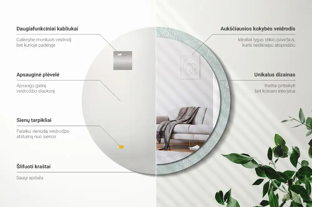 Spiegel rund Schnecke auf der Wiese