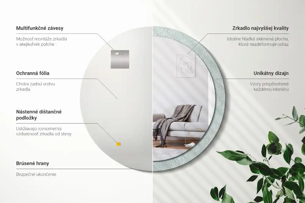 Spiegel rund Schnecke auf der Wiese