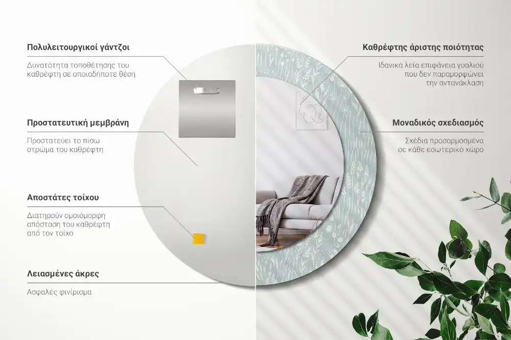 Spiegel rund Schnecke auf der Wiese