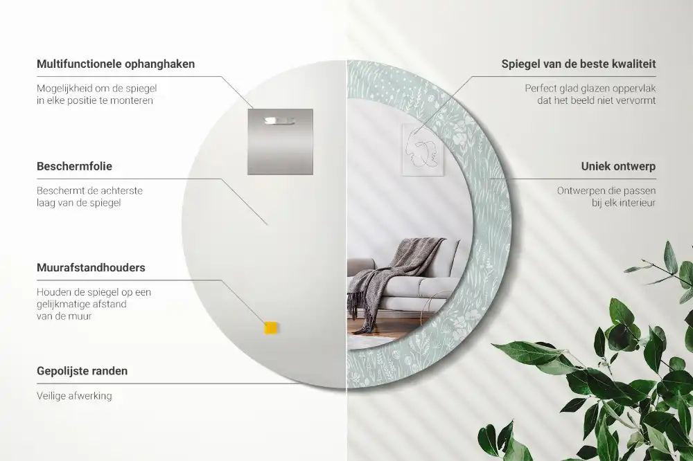 Spiegel rund Schnecke auf der Wiese