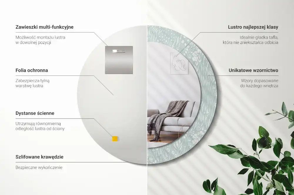 Spiegel rund Schnecke auf der Wiese