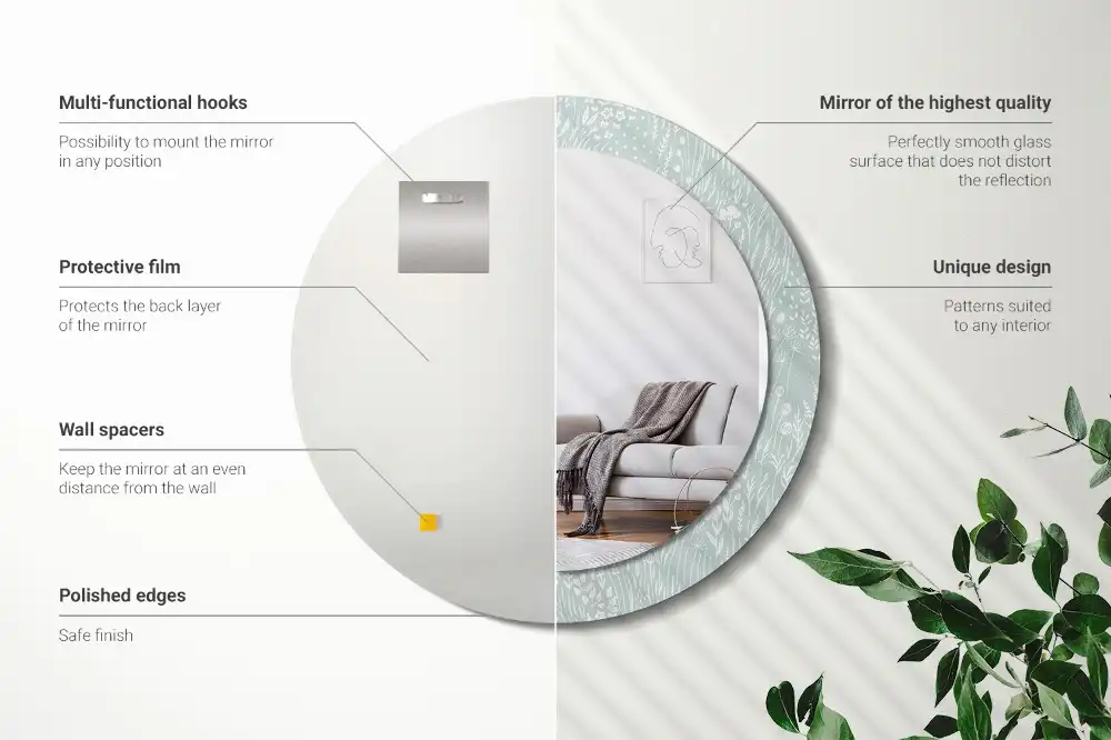 Spiegel rund Schnecke auf der Wiese