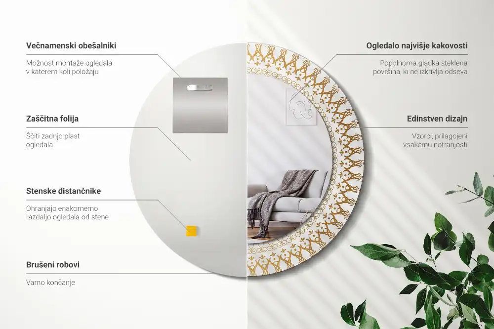 Runden spiegel Indianisches Mandala