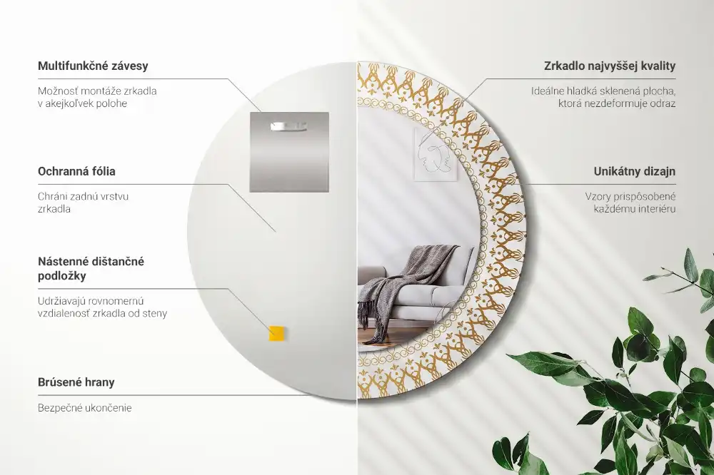 Runden spiegel Indianisches Mandala