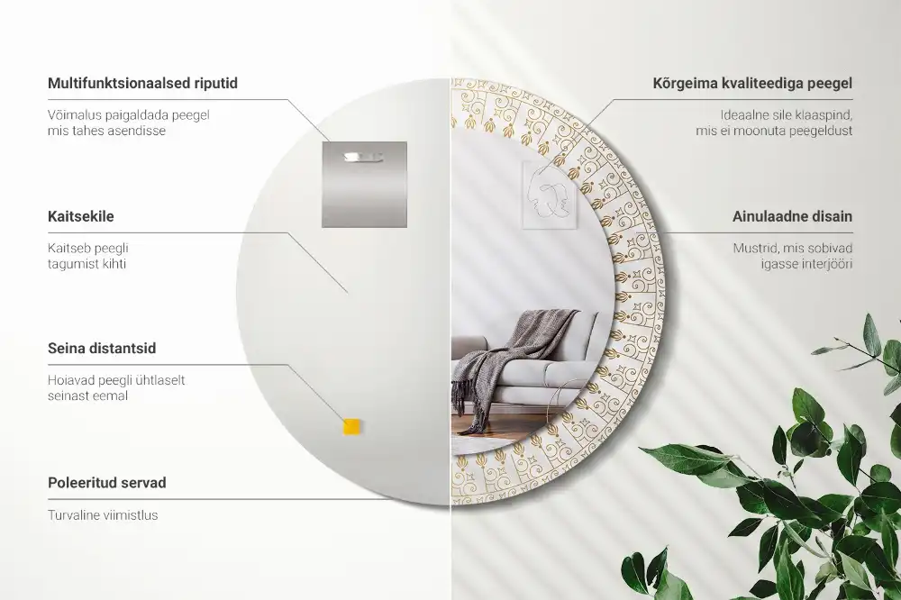 Runden spiegel Indianisches Mandala