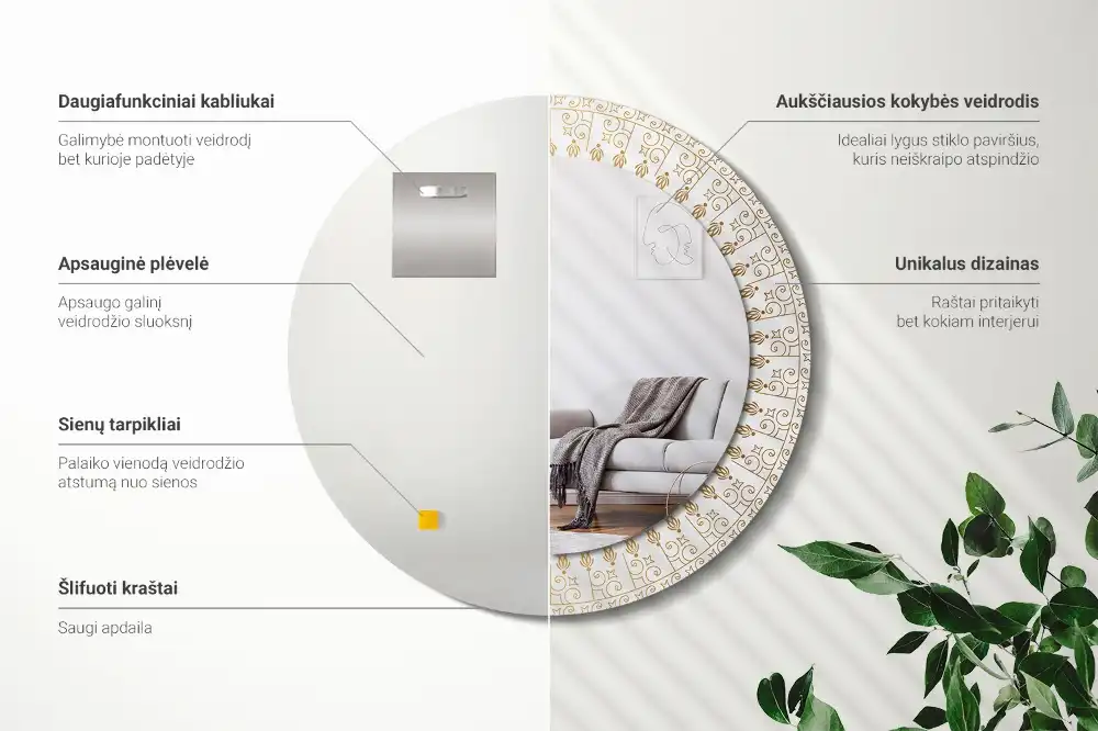 Runden spiegel Indianisches Mandala