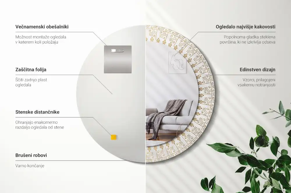 Runden spiegel Indianisches Mandala