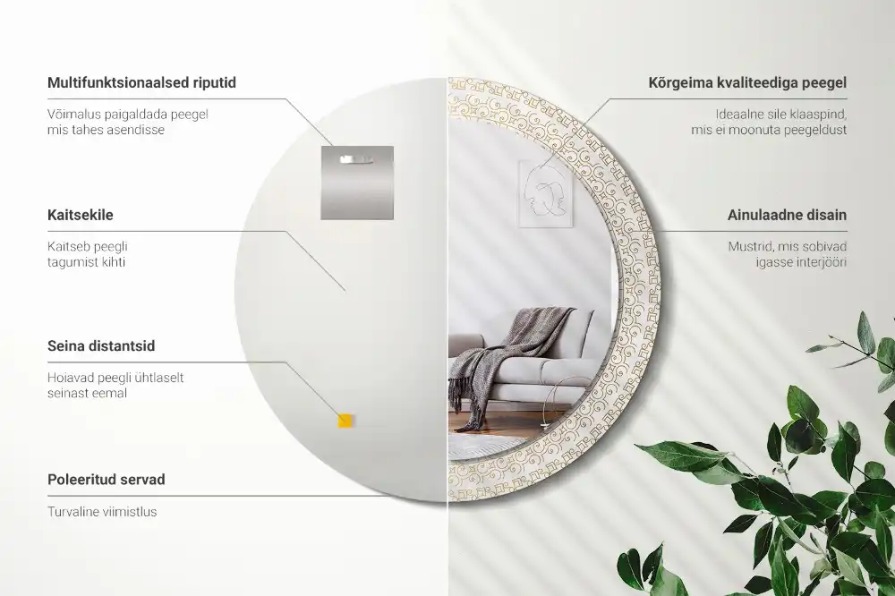 Runden spiegel Indianisches Mandala