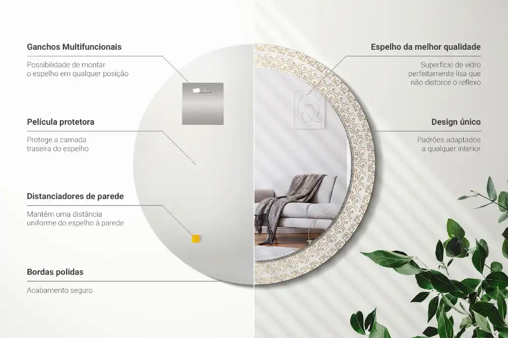 Runden spiegel Indianisches Mandala