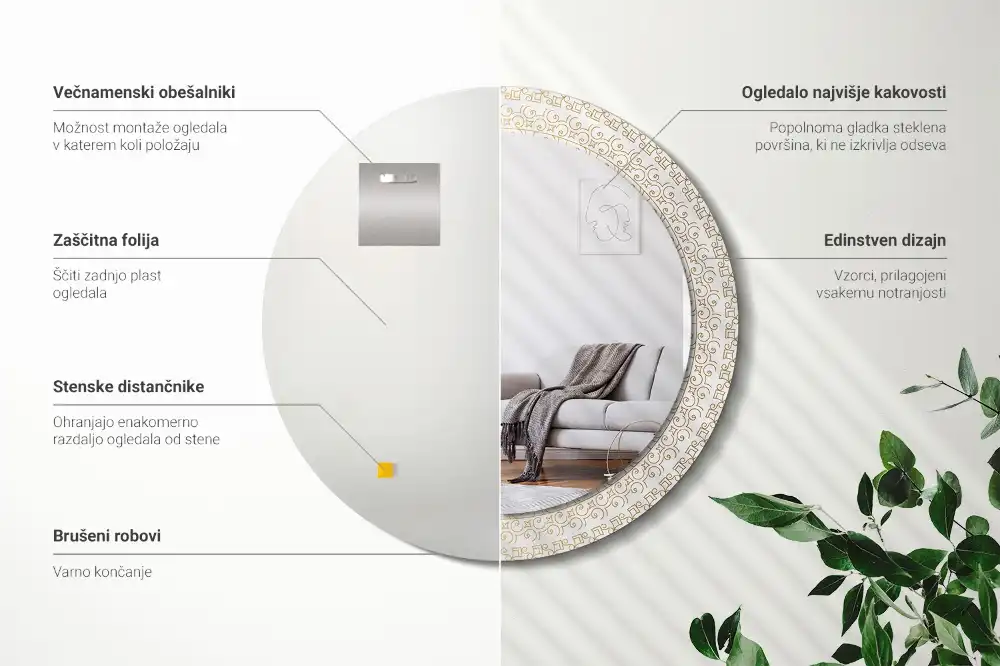 Runden spiegel Indianisches Mandala