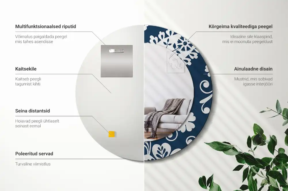 Runden spiegel Paisley-Komposition