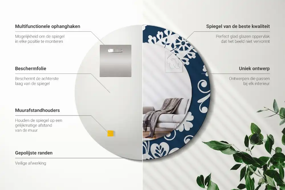 Runden spiegel Paisley-Komposition