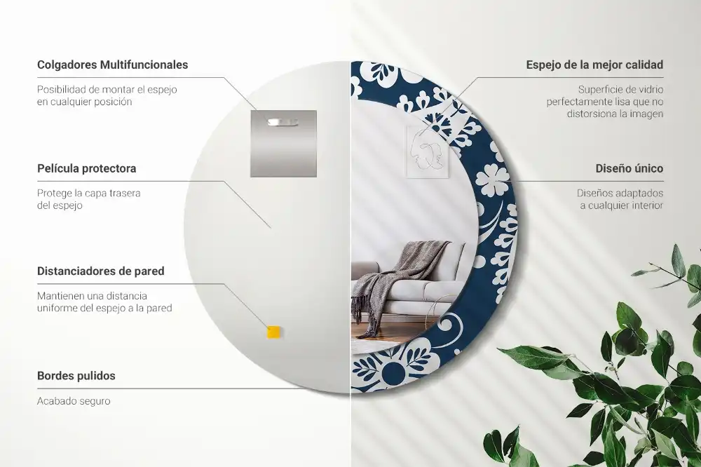 Runden spiegel Paisley-Komposition