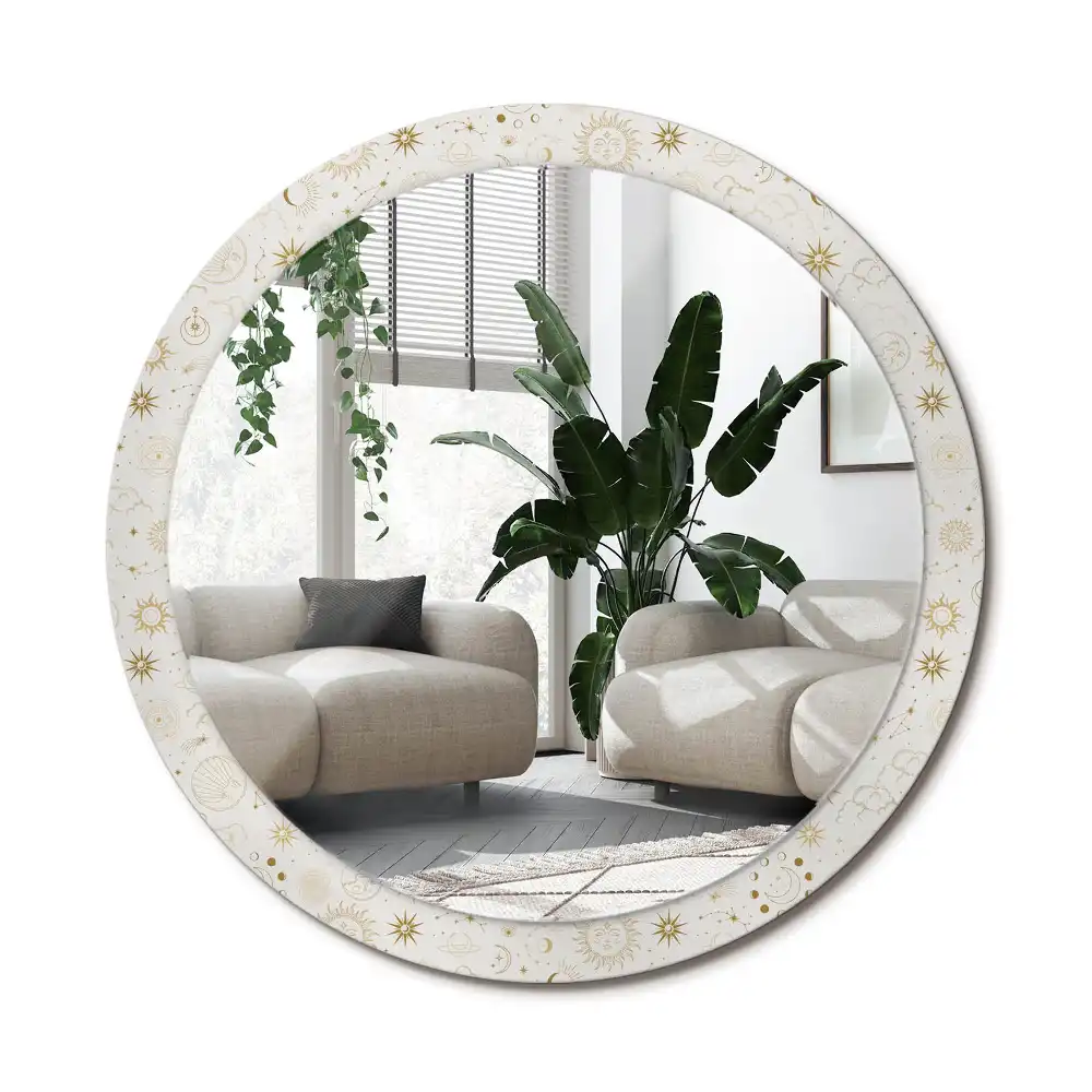 Spiegel rund Mystisches Muster