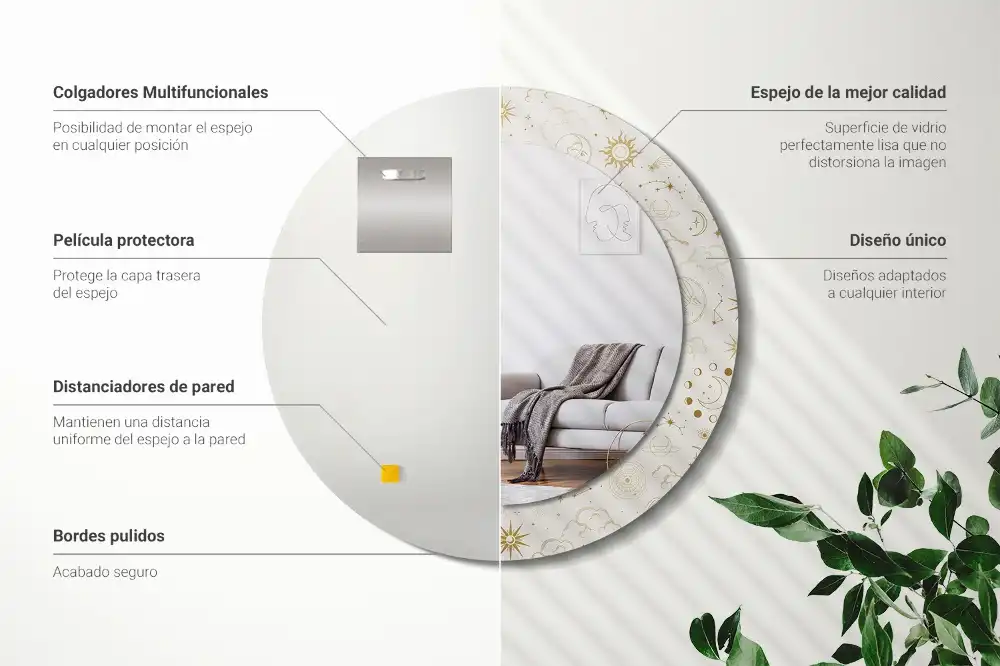 Spiegel rund Mystisches Muster