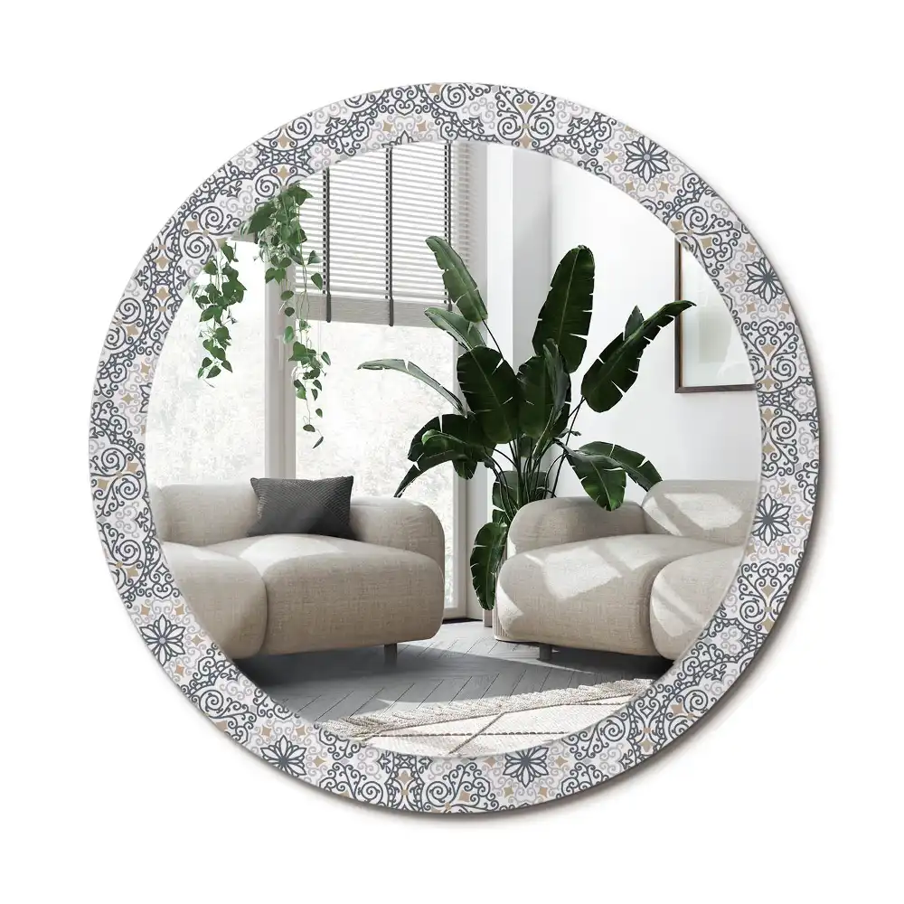 Runden spiegel Geometrische Ornamente