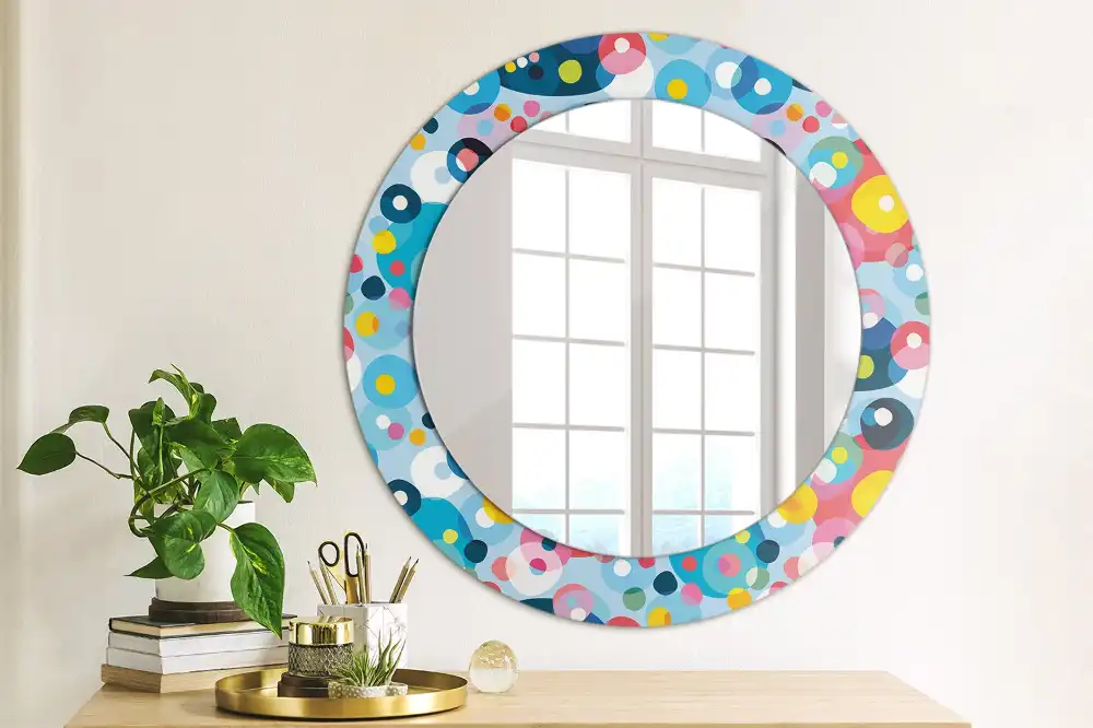 Spiegel rund Bunte Kreise