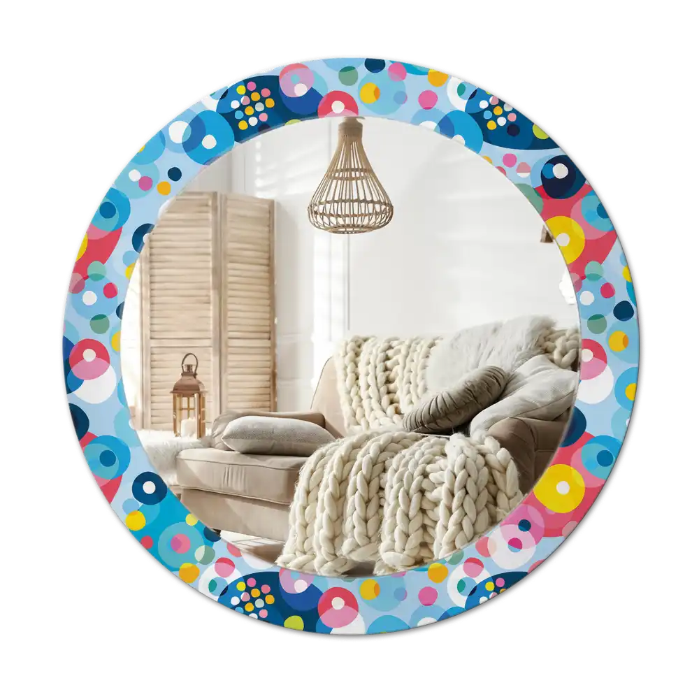 Spiegel rund Bunte Kreise