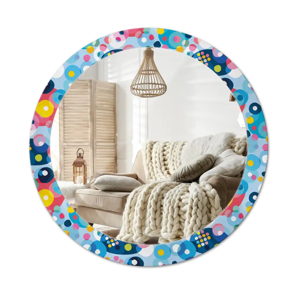 Spiegel rund Bunte Kreise