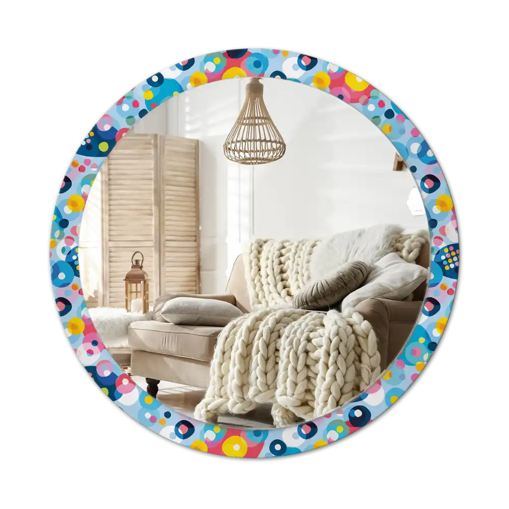 Spiegel rund Bunte Kreise