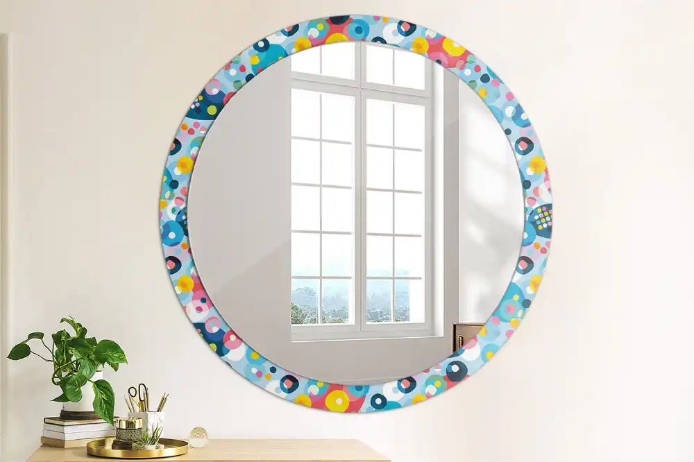 Spiegel rund Bunte Kreise