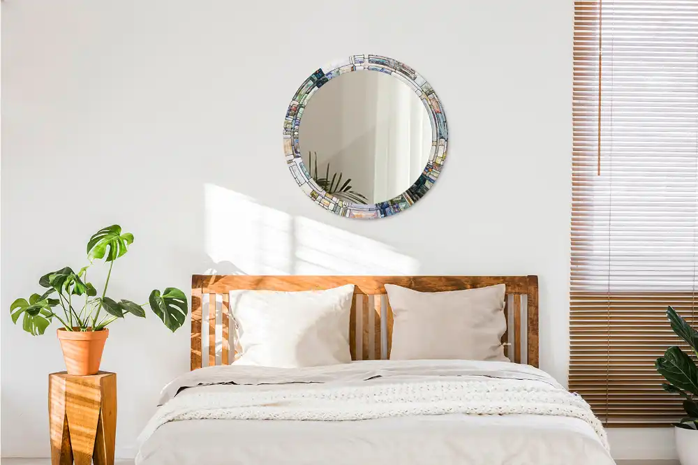 Runden spiegel Buntglasfenster