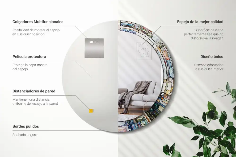 Runden spiegel Buntglasfenster