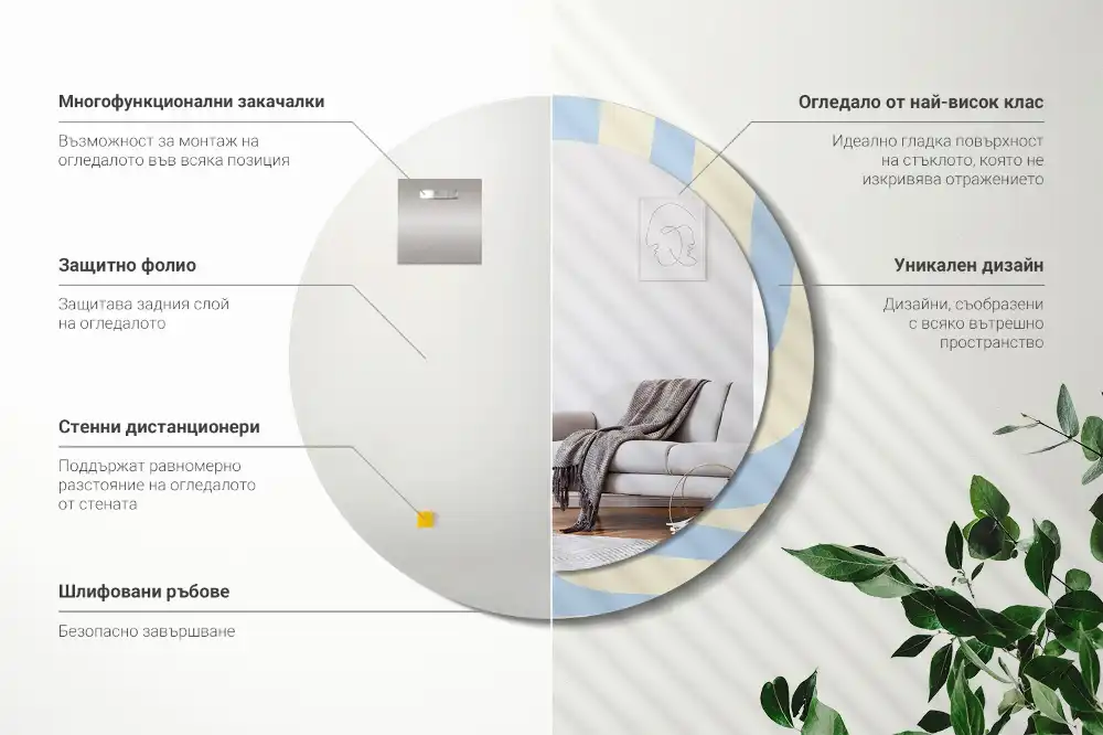 Runden spiegel Abstrakte Form