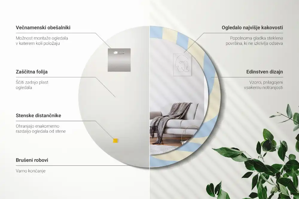 Runden spiegel Abstrakte Form