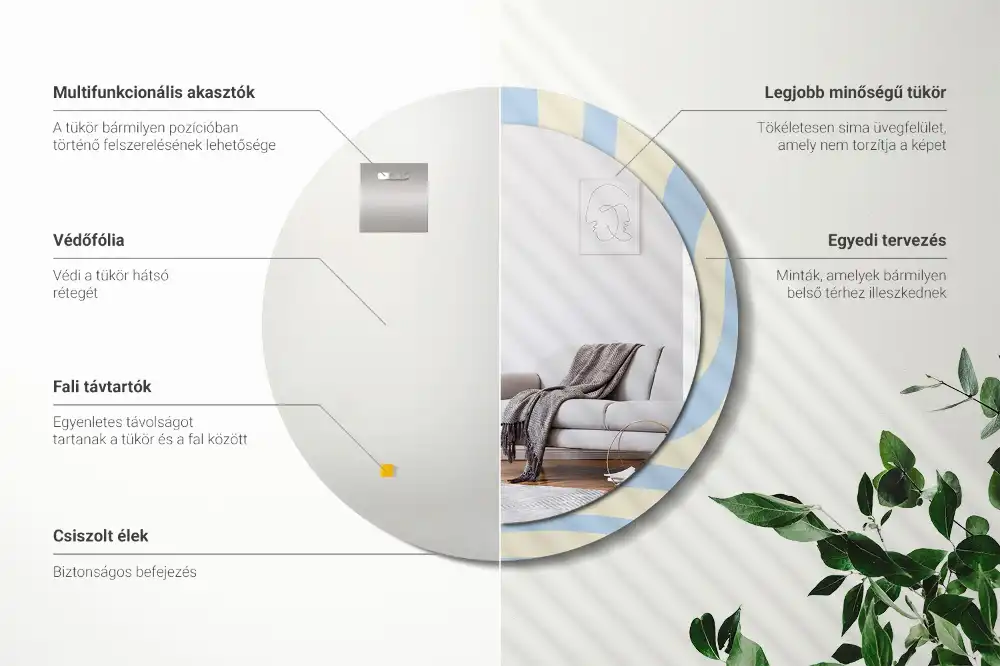 Runden spiegel Abstrakte Form