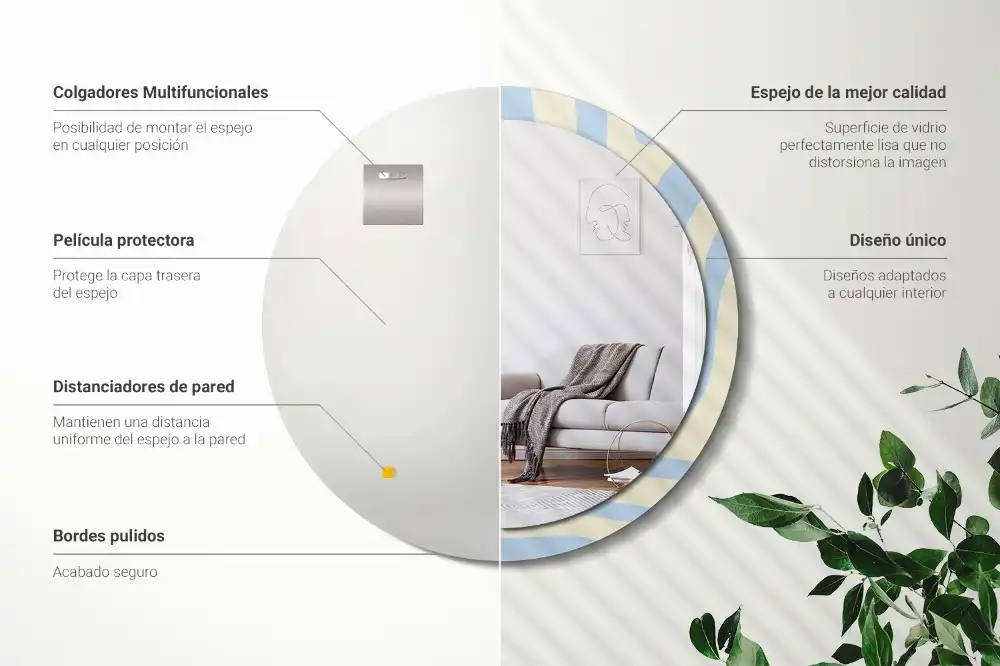 Runden spiegel Abstrakte Form