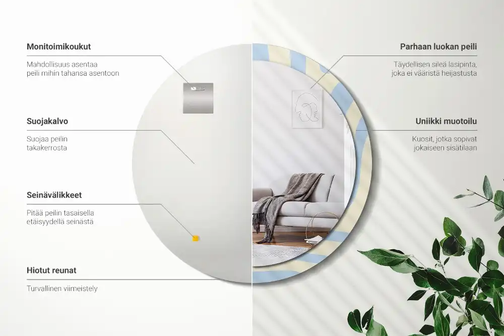 Runden spiegel Abstrakte Form