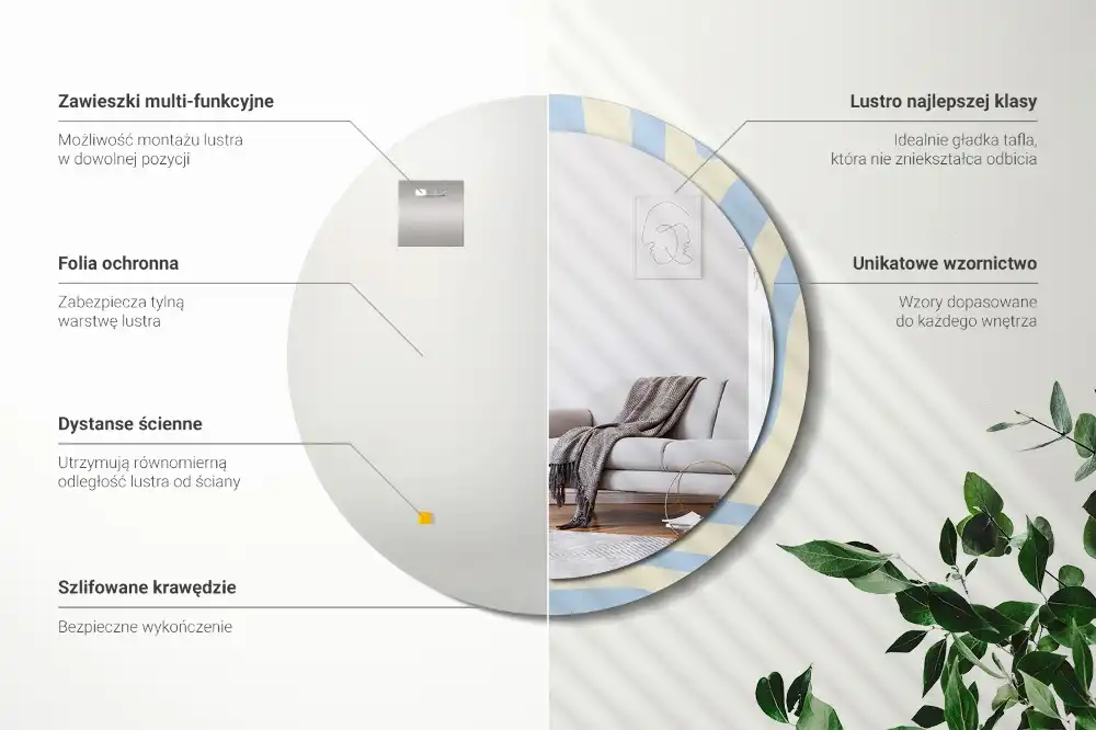 Runden spiegel Abstrakte Form