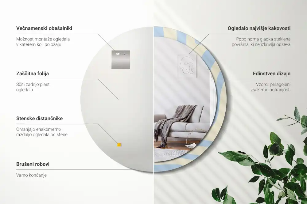 Runden spiegel Abstrakte Form