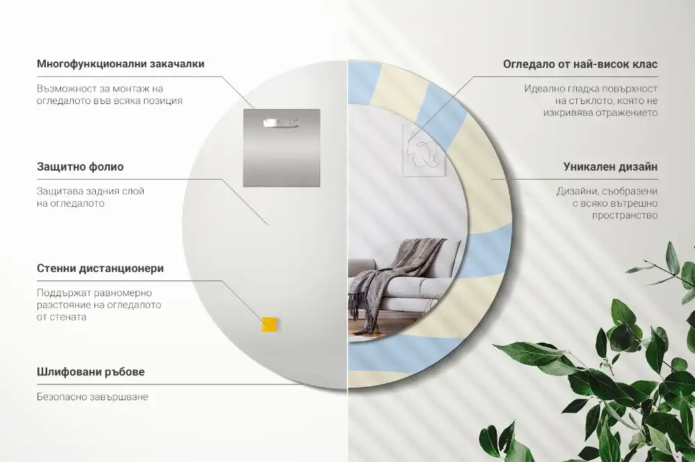 Runden spiegel Abstrakte Form