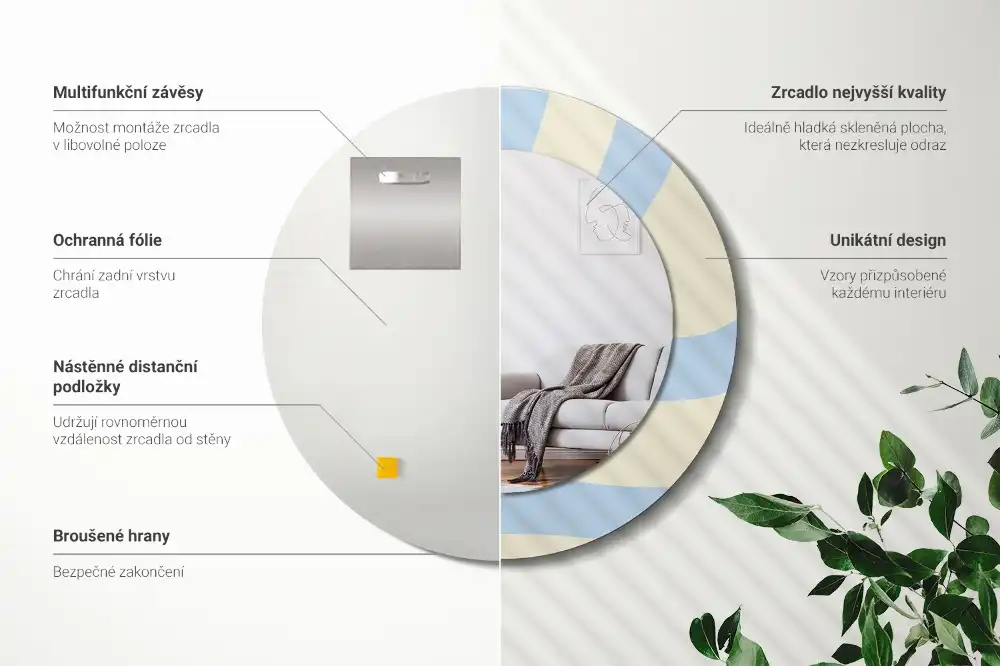 Runden spiegel Abstrakte Form