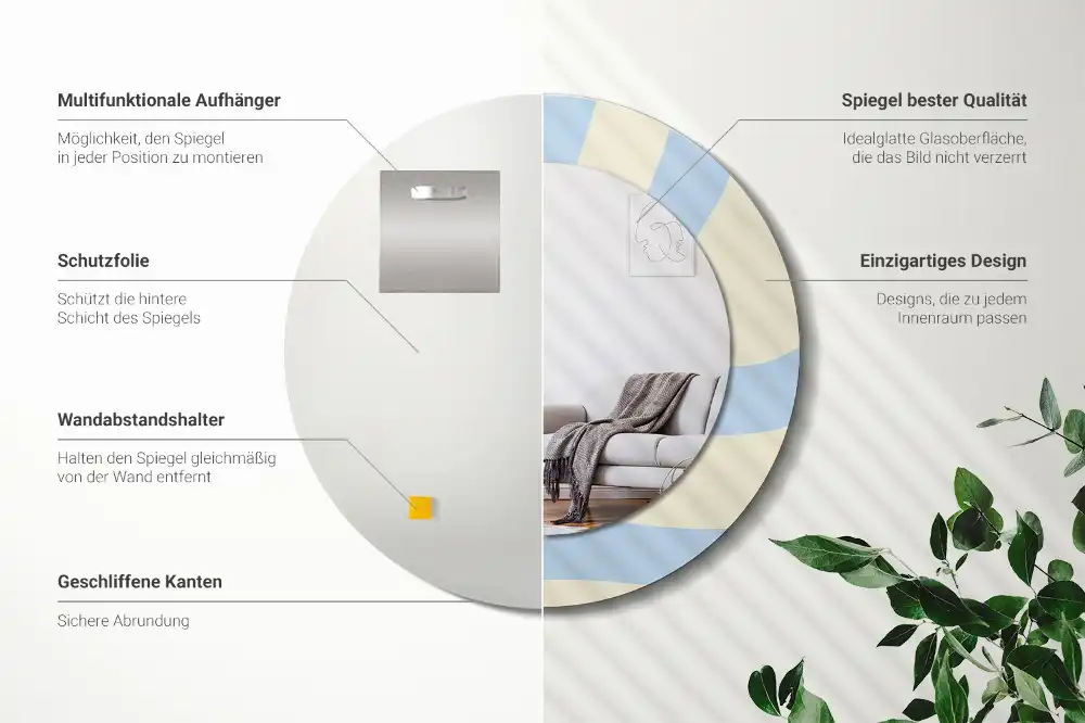 Runden spiegel Abstrakte Form